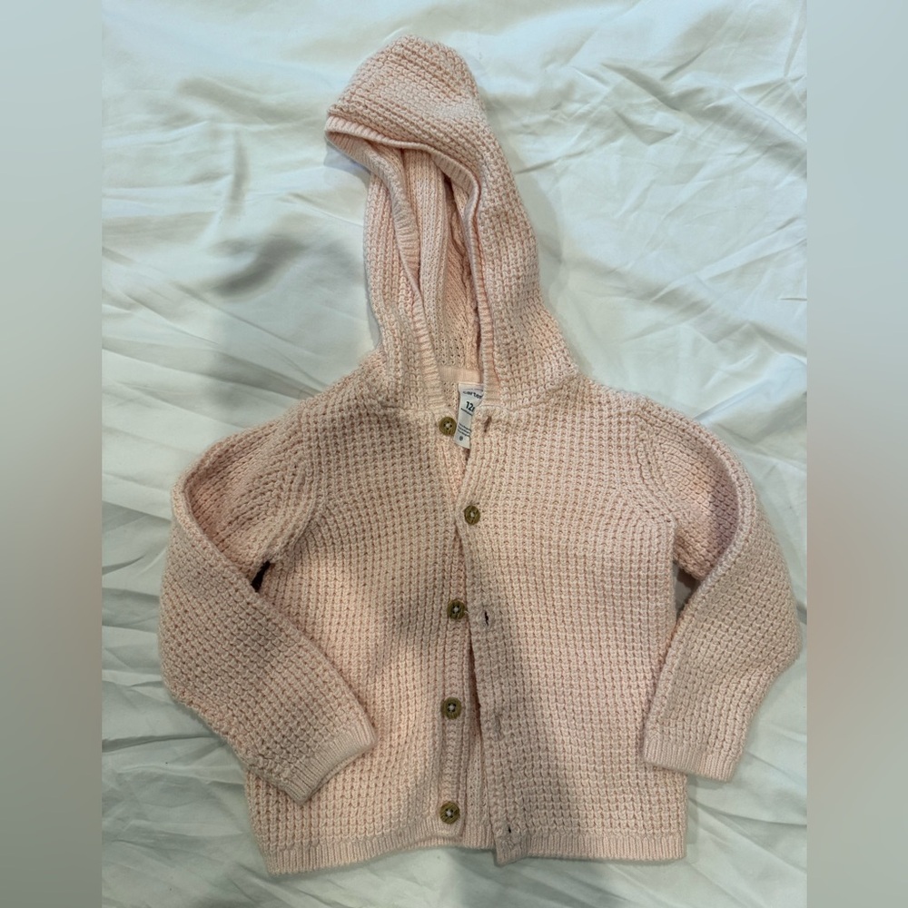 Carter’s Infant Baby Bundle Lot Long Sleeve Quilted Jumpsuit and Sweater 12M - Picture 6 of 7